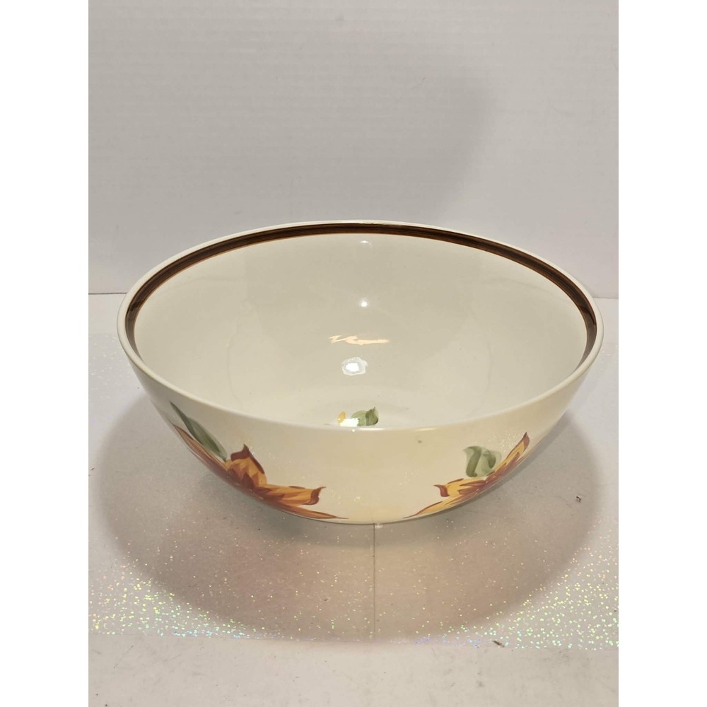 🌻 April Cornell Floral Ceramic Bowl 10" Cottagecore Farmhouse Serving EUC 🌻 - Picture 6 of 6
